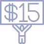 $15 Wages icon