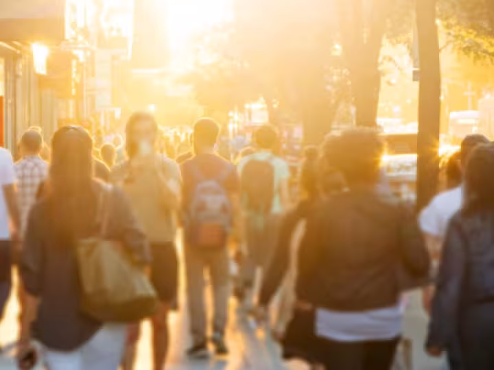 People walking on street