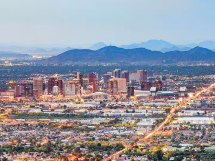 City landscape, photo taken from a distance.